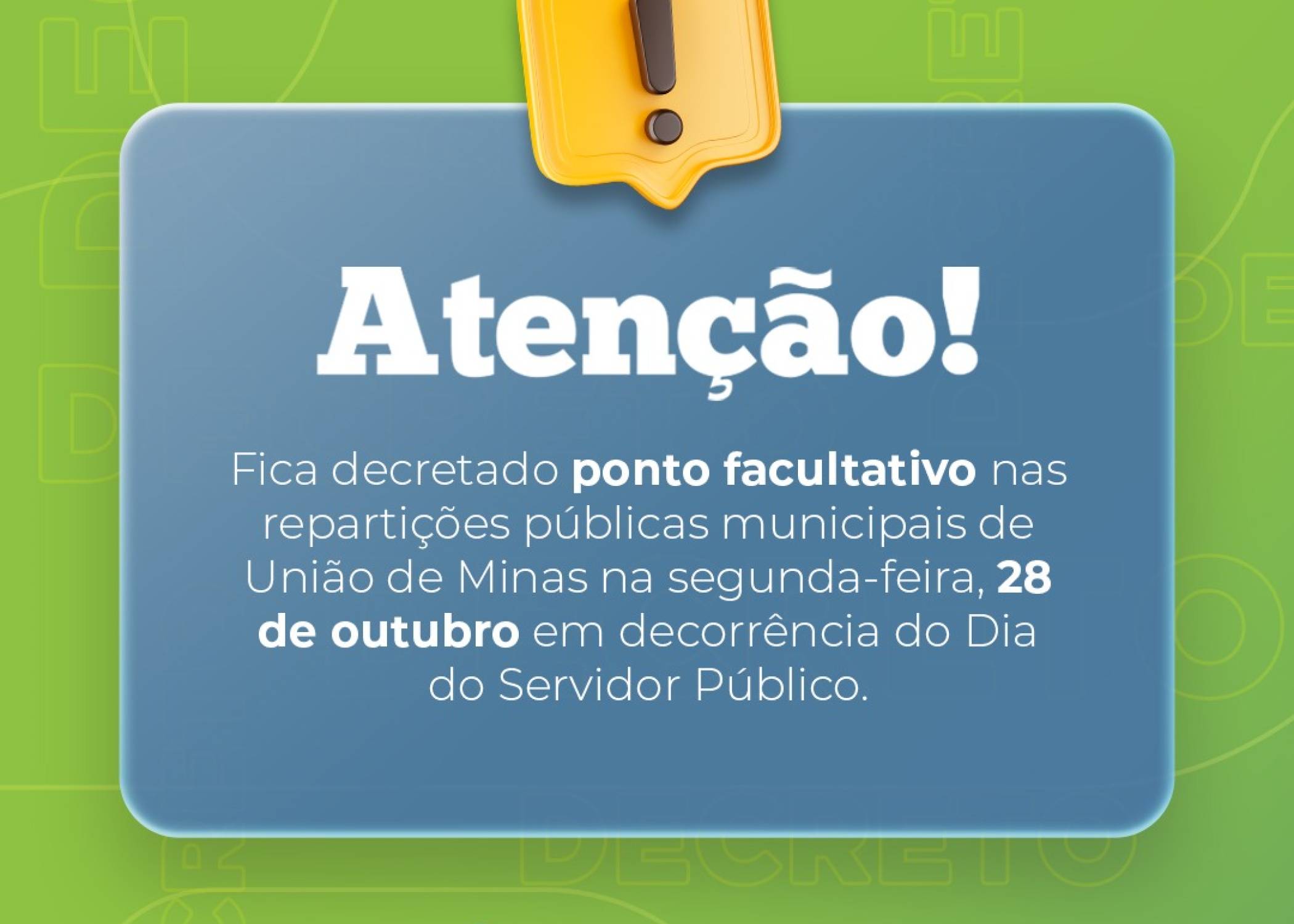 Dia do Servidor Publico! 