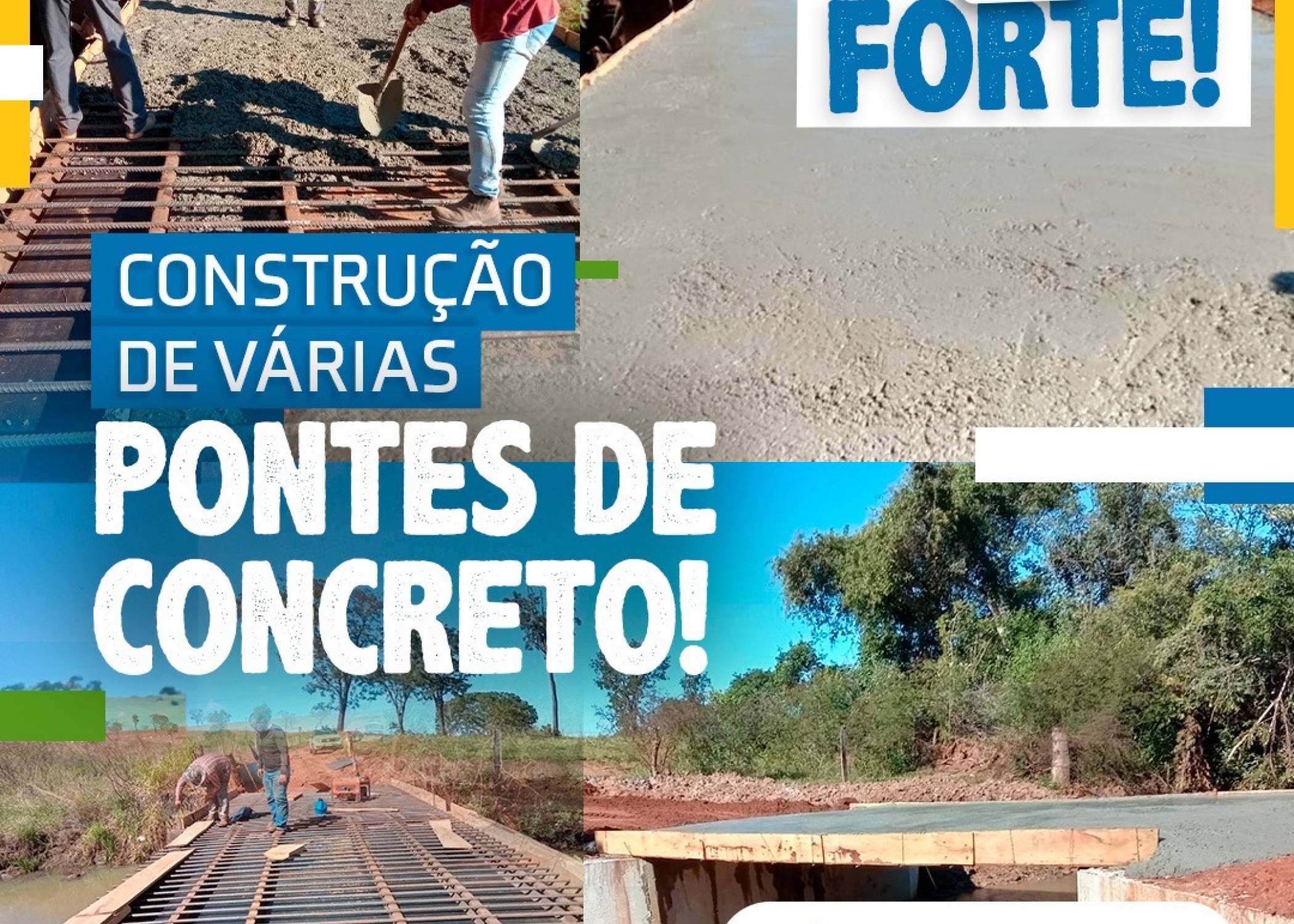 🌉 Construção de novas pontes de concreto, nas estradas rurais de União de Minas. 🛣️